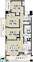 クラッサ成城 3LDKの間取図画像