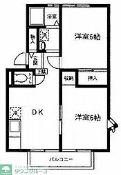 ウイング・A 2DKの間取図画像