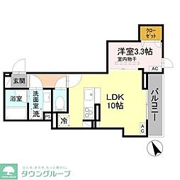 Asset-Court調布柴崎 1LDKの間取図画像