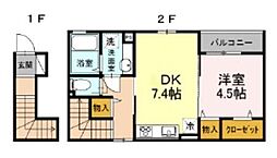 アビタシオン明大前 1LDKの間取図画像