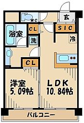 アンタレス府中 1LDKの間取図画像