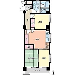 第3千歳船橋ヒミコマンション 4階3LDKの間取り