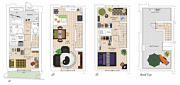 リムテラス渋谷恵比寿PREMIUM 3LDKの間取図画像