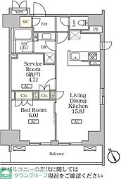 リーフシティ市川ザ・レジデンス 1SLDKの間取図画像