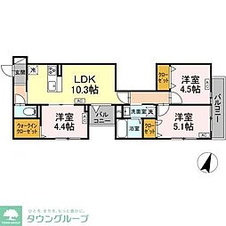 セレスティア西瑞江 303 3階3LDKの間取り