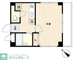 ザ・レジデンス行徳III 0602 6階1Kの間取り