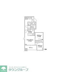 ASMACI  MAISON両国II 2LDKの間取図画像