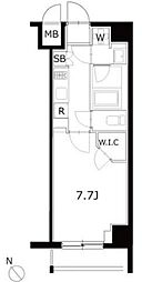 KDXレジデンス豊洲 8階1Kの間取り