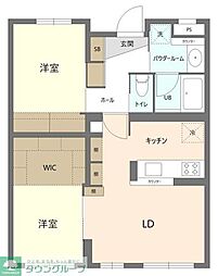 コンフォートグリーン 4階2SLDKの間取り