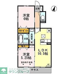 エイトス 2LDKの間取図画像