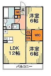 コンフォール瑞江9 2LDKの間取図画像