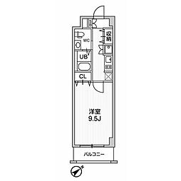 市川妙典レジデンス 1Kの間取図画像