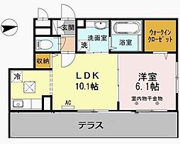 ラ・ルーチェ 1LDKの間取図画像