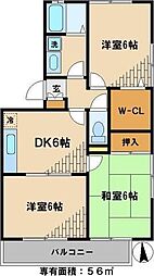 サンライトスクェア壱番館 3DKの間取図画像