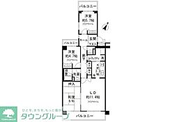テラス本八幡 3LDKの間取図画像