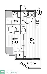 ALTERNA亀戸3 1DKの間取図画像