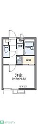 レオパレススター 1Kの間取図画像