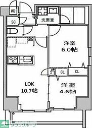 S-RESIDENCE押上Clair 2LDKの間取図画像