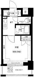 メインステージ門前仲町 1Kの間取図画像