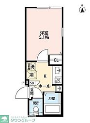 グランクオール南砂町センターレジデンス 1Kの間取図画像