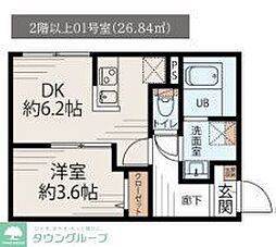 CASALUXE大島 1DKの間取図画像