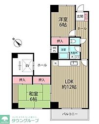マリーナテイスティ 2LDKの間取図画像