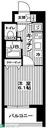 グランヴァンアクアヴェル亀戸 1Kの間取図画像
