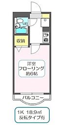 ホロンプラザ行徳 1Kの間取図画像