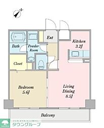 アネシス西葛西 1LDKの間取図画像