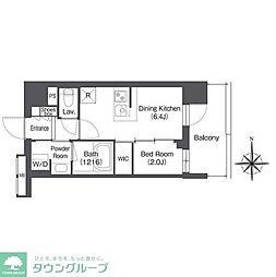 COMFORIA森下SOUTH 1DKの間取図画像