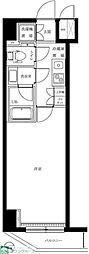 ルーブル錦糸町弐番館 1Kの間取図画像