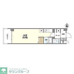 カーサ第一亀戸5号棟 ワンルームの間取図画像