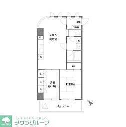 アルモニコンフォール 2LDKの間取図画像