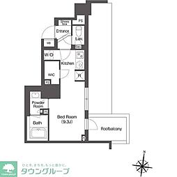 コンフォリア森下リバーサイド ワンルームの間取図画像