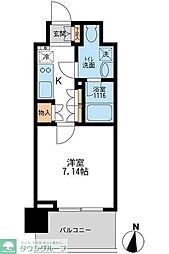 Aden清澄白河 1Kの間取図画像