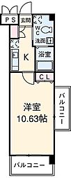 コモン西葛西 1Kの間取図画像