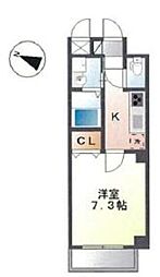 ポルト・ボヌール 1Kの間取図画像