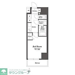 ラヴァンド大島 1Kの間取図画像