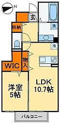グランレーヴ 1LDKの間取図画像