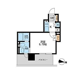 Aden清澄白河 1Kの間取図画像