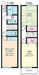 ベルモア 2DKの間取図画像