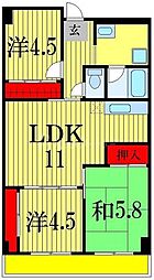 ファーストコーポ幕張本郷 8階3LDKの間取り
