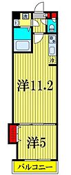 Albion新検見川 1階1LDKの間取り