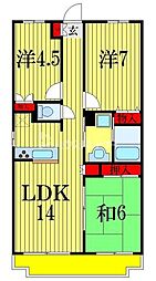 ホーム上の台 3階3LDKの間取り