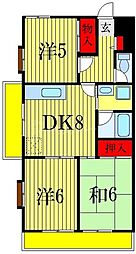 サンマルスラン津田沼 1階3DKの間取り