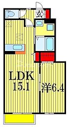 インレット 1階1LDKの間取り