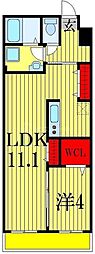 ELIZABETH 1階1LDKの間取り