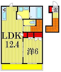 egretmarsh 2階1LDKの間取り