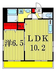 センチュリーヒルズ 4階1LDKの間取り