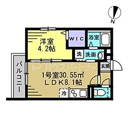 間取図画像 1LDK